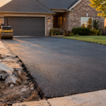 concrete to asphalt conversion in progress on a Springfield MO residential driveway